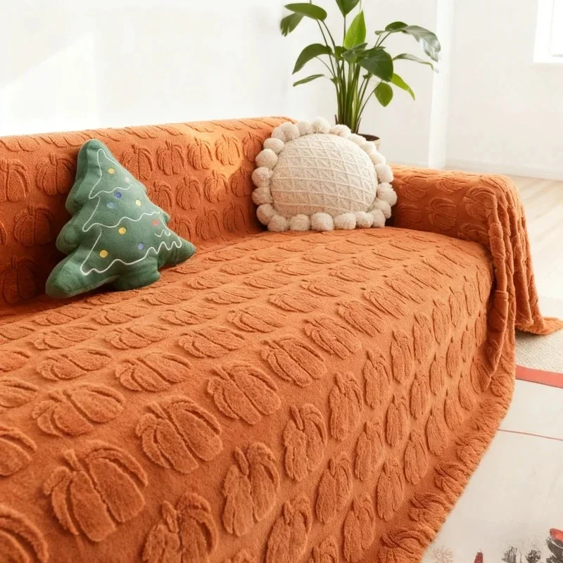 1PC Sofa Cover Soft Fabric New Winter Thickened Plush Sofa TowelHome Textile Towel Products