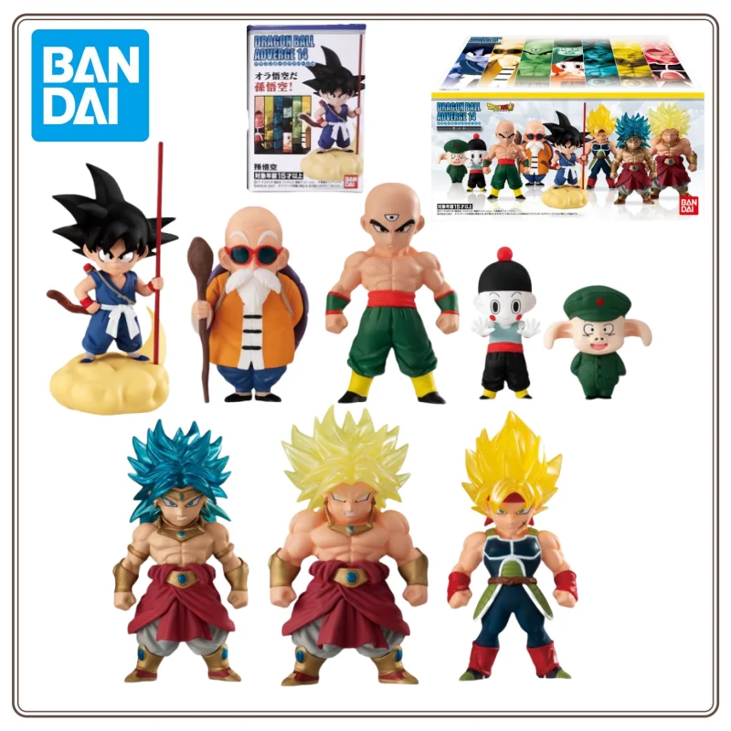 Bandai Genuine Dragon Ball Adverge 14, конфетная игрушка Son Goku Master Roshi Tien Shinhan Chiaotzu Uron Broli, экшн-модель, фигурка, игрушки
