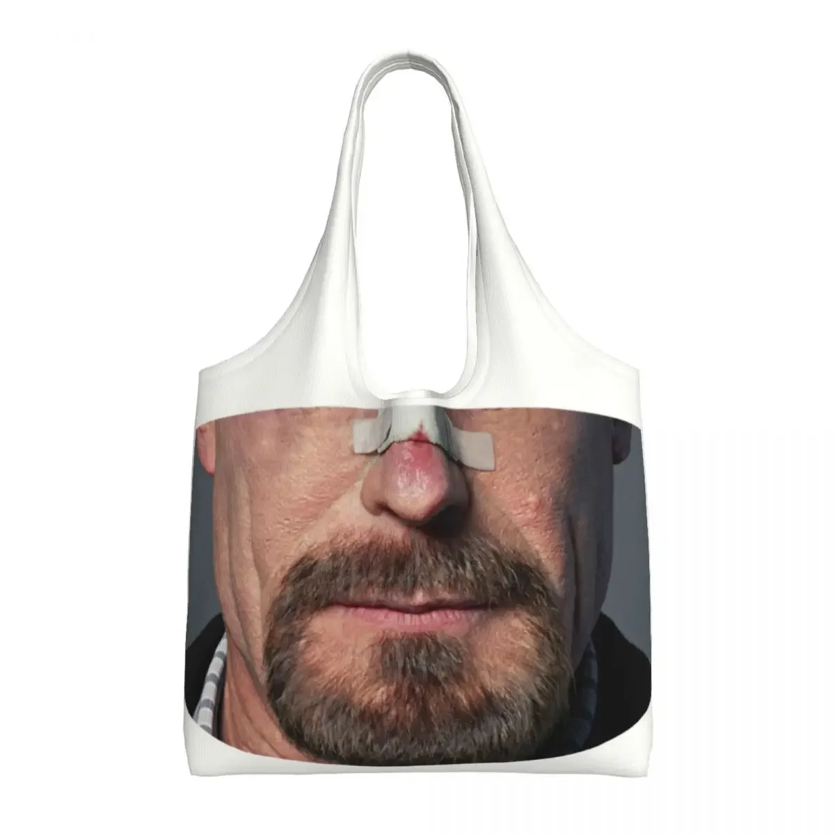 Breaking Bad Heisenberg Grocery Shopping Tote Bags Women Tv Show Walter White Canvas Shopper Shoulder Bags Capacity Handbag