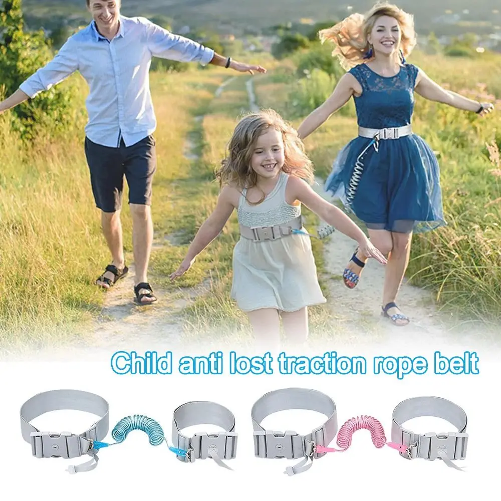 

Secure Adjustable Kids Leash Hands Free Child Safety Baby Walking Wristband Anti Lost Waist Belt Public Places