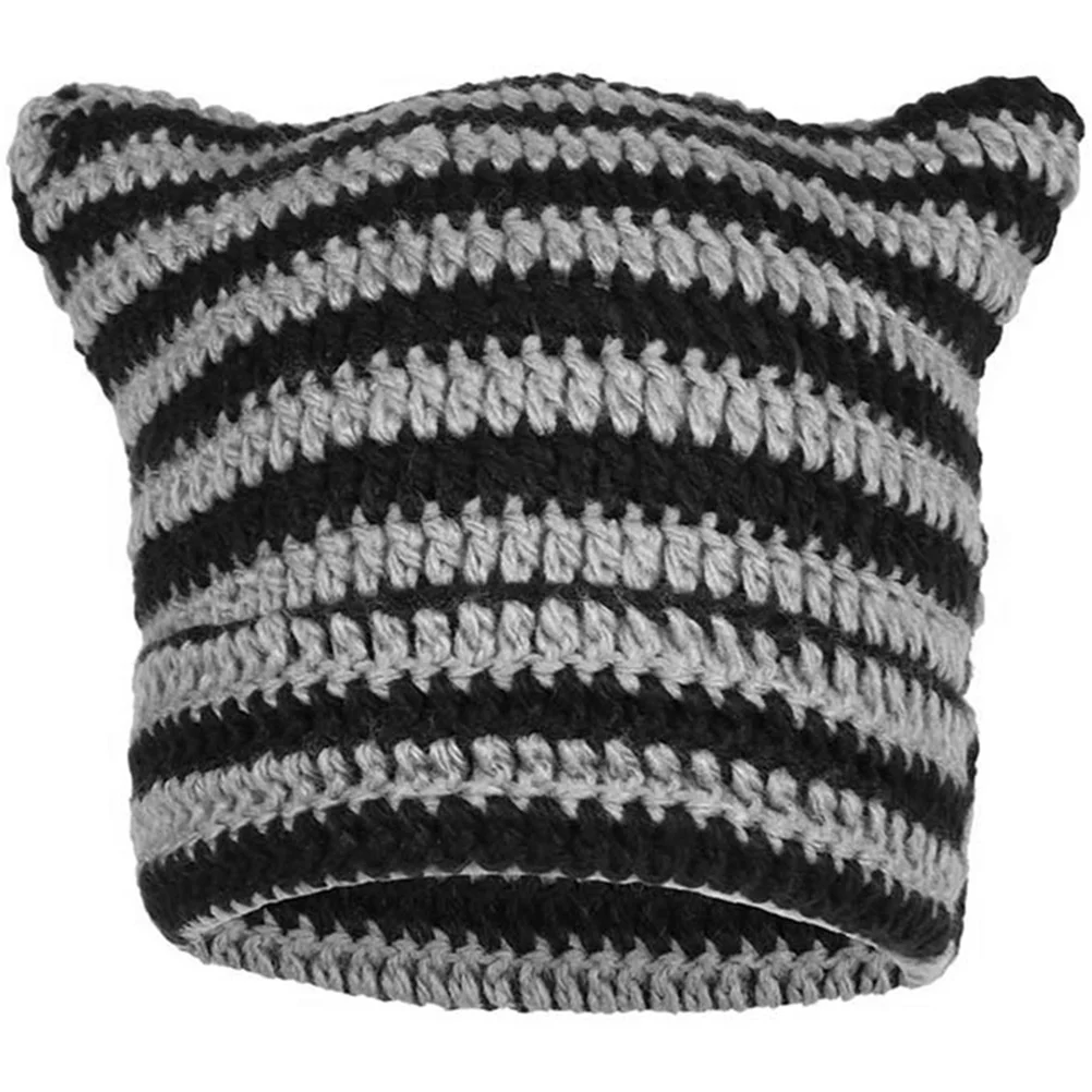 Senhorita. Gorro de malha casual, chapéu quente, chapéus ao ar livre, boné hedging térmico elegante