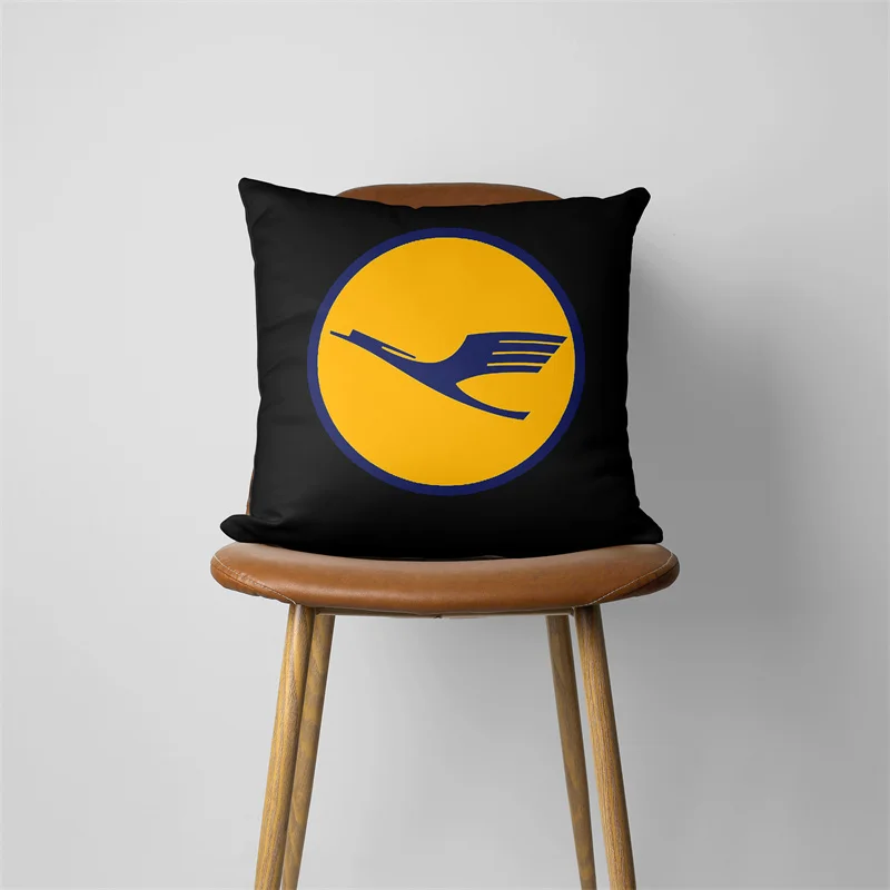 Lufthansa Logo Pillowcase for Car, Pillow Case, Cover, Sofa, Chair, Cushion, Car, 236