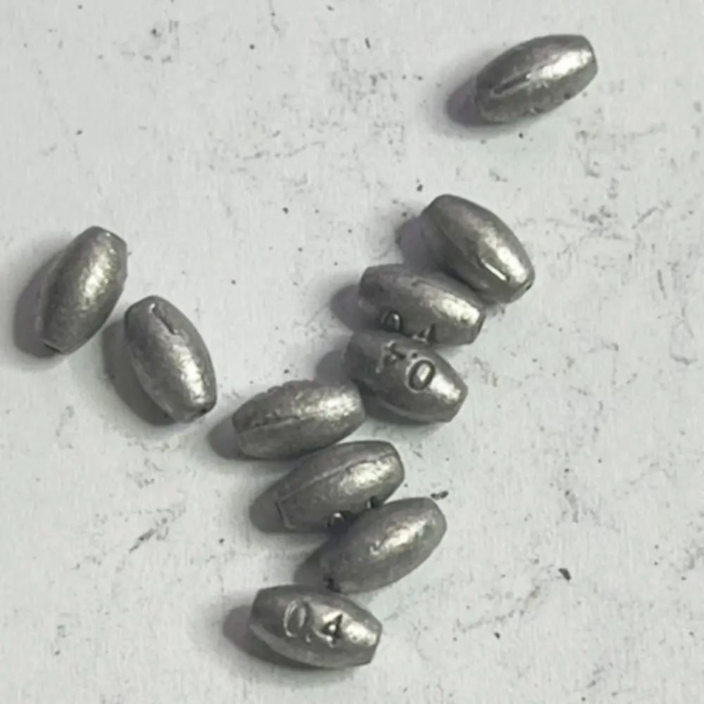 5 stücke Angeln Blei oliv förmige Platinen mit Kunststoff Plug Hohl köder Blei gewichte 3g-40g Angeln Slip Shot Platinen