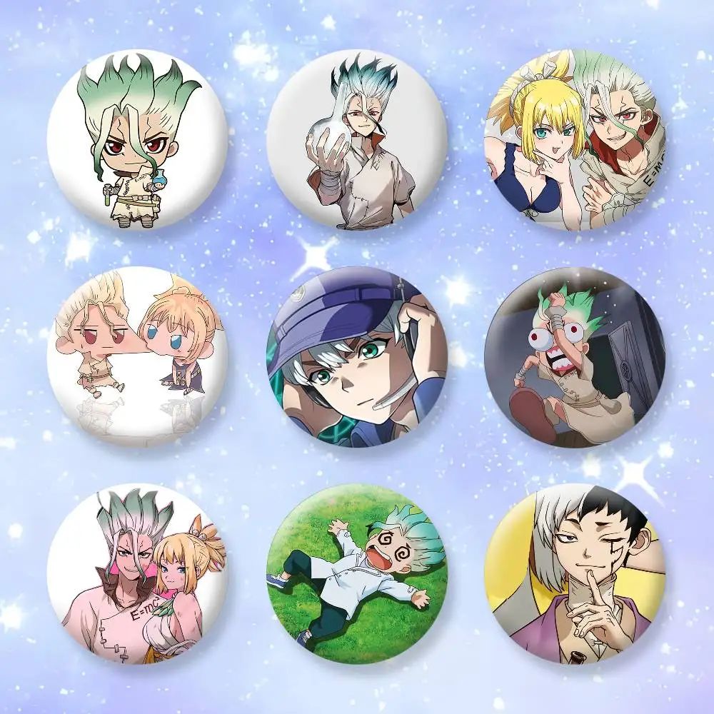 

Anime D-Dr. Stone Badges Creative Tinplate Button PinsBrooch Badge Clothes Backpack