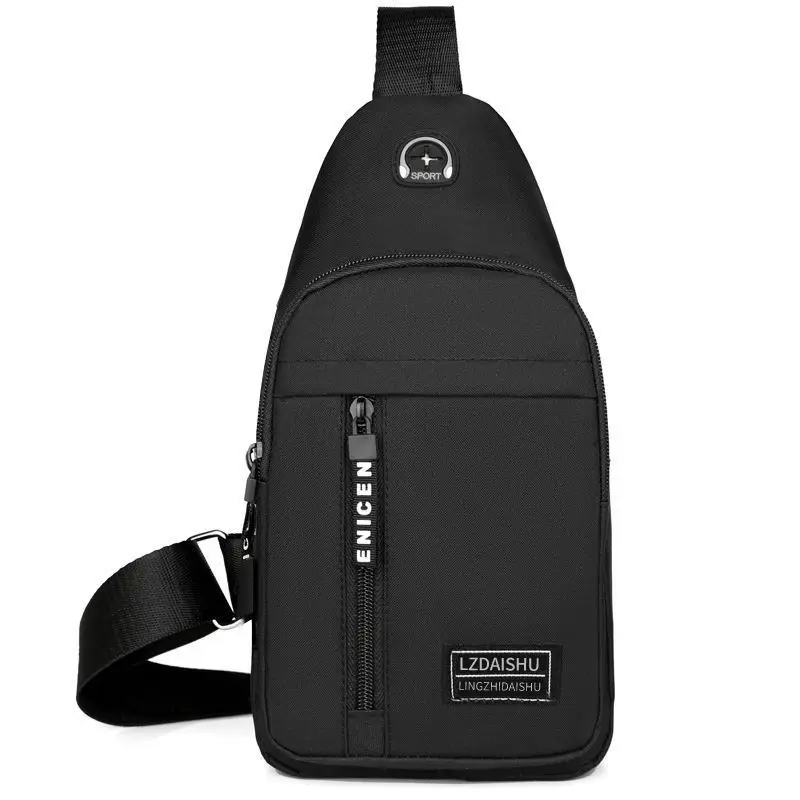 Men's Chest Bag Shoulder Bag Oxford Usb Charging Travel Bag Waist Bag Multifunctional Messenger Pack Waterproof Storage Bag