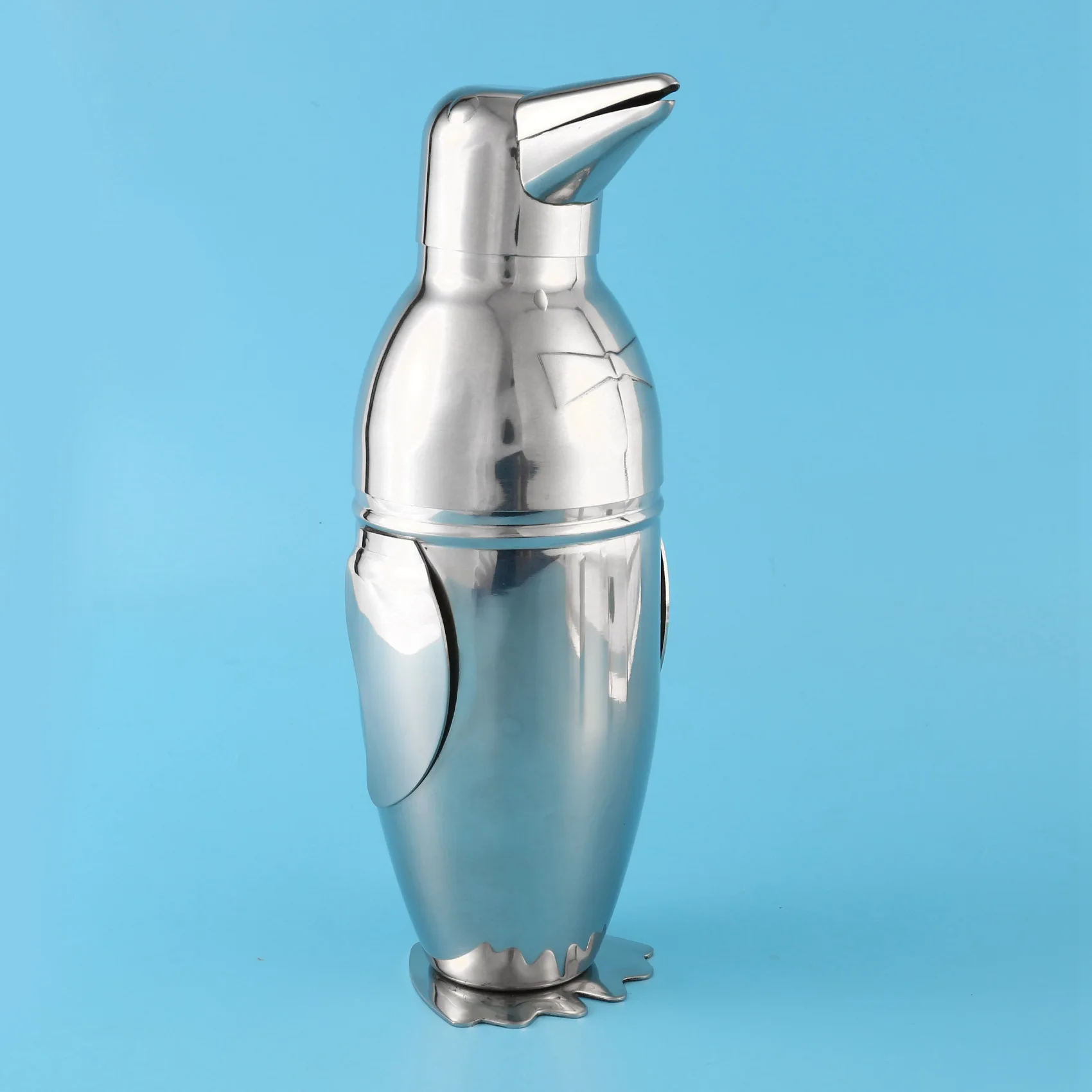 AS94-4X 500Ml Cocktail Shaker,Creative Penguin Stainless Steel Bar Bartender Drink Mixer Shaker Pot,Wine Bottle