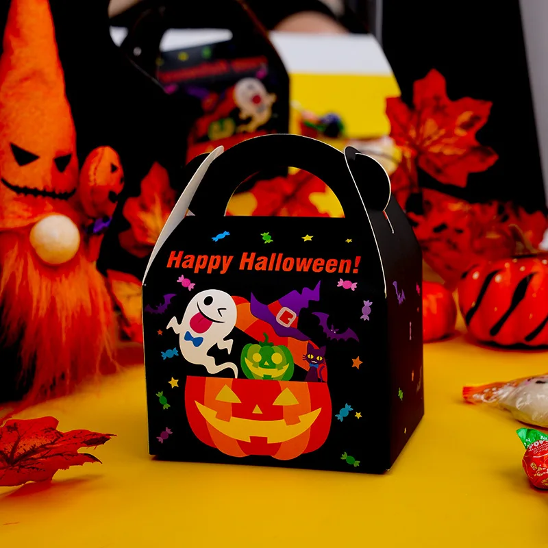 LBSISI Life-Halloween Pattern Boxes, Party Supplies, Spooky Pumpkin, Packing Candy, Trick or Treat, 10 PCs, 24PCs