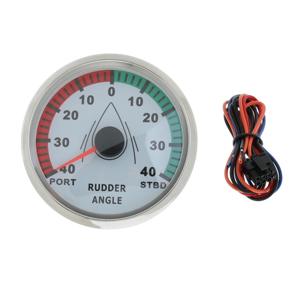 Marine Rudder Angle Indicator Meter 0-190ohm, with Backlight, Waterproof, (3 Colors)