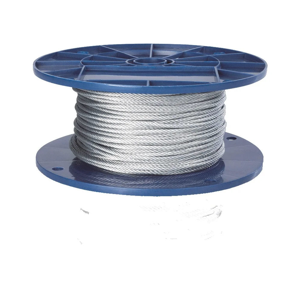 1/8 Inch Vinyl Coated Wire Rope 500ft 7x7 Durable Cable 96lbs Working Load Limit Multi-Purpose Home Industrial Use