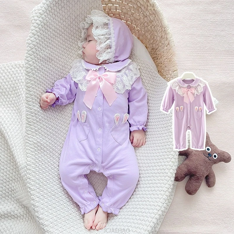 2025 New Baby Romper Cotton Cute Infant Bodysuit Girls Toddler Outfit Soft Jumpsuit Kids Playwear Spring Autumn Children Costume