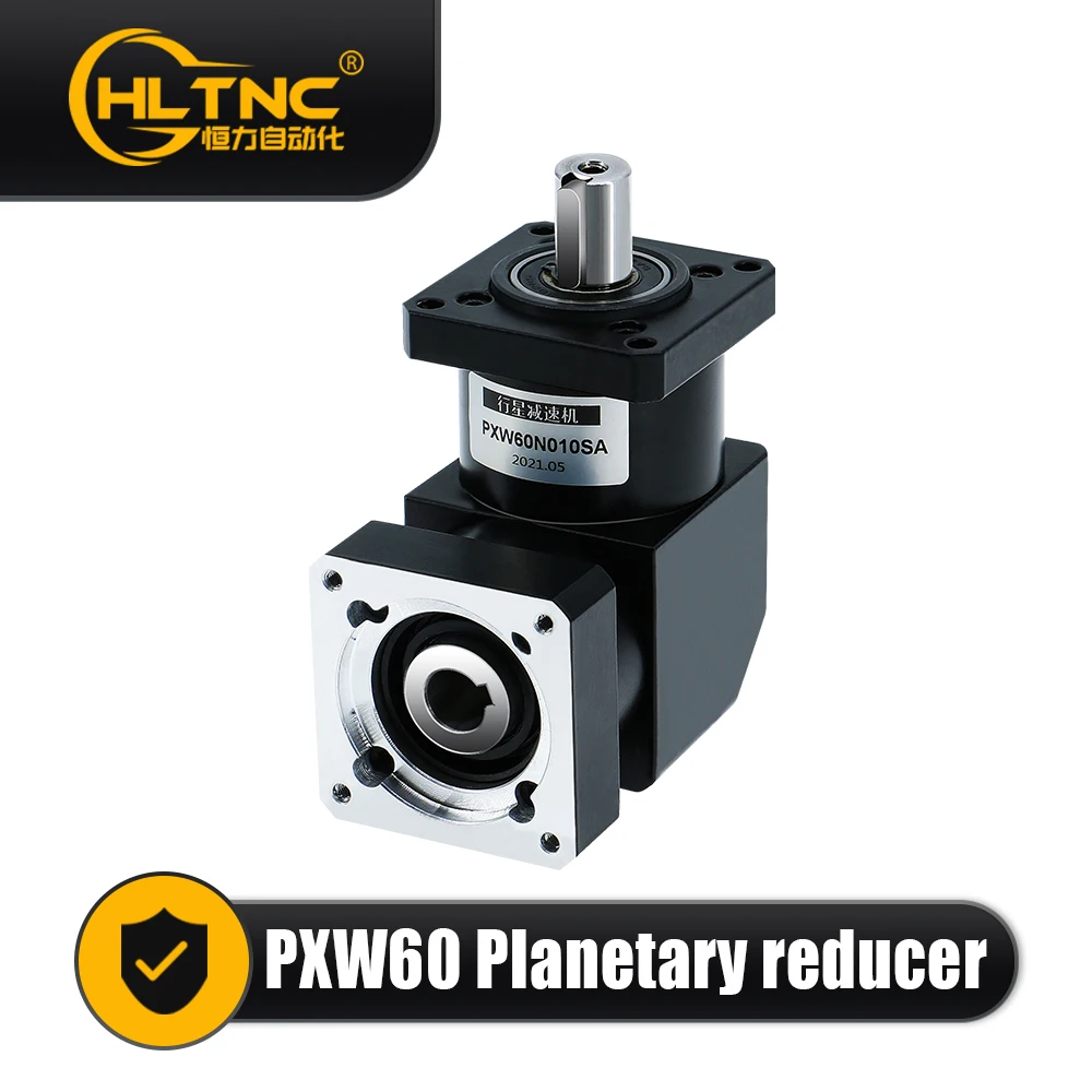 Nema24 PXW60 Rigth Angle Planetary Rudecer Ratio 4/ 10/ 16/ 20/ 24 For CNC Stepper Servo Motor reduce