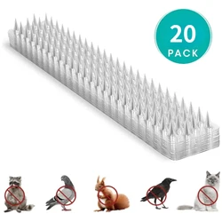 Repelente de pájaros de plástico para gatos, ANTIPALOMAS, antiaves, ardilla, vallas de jardín, pinchos transparentes de Control, 10/20 piezas