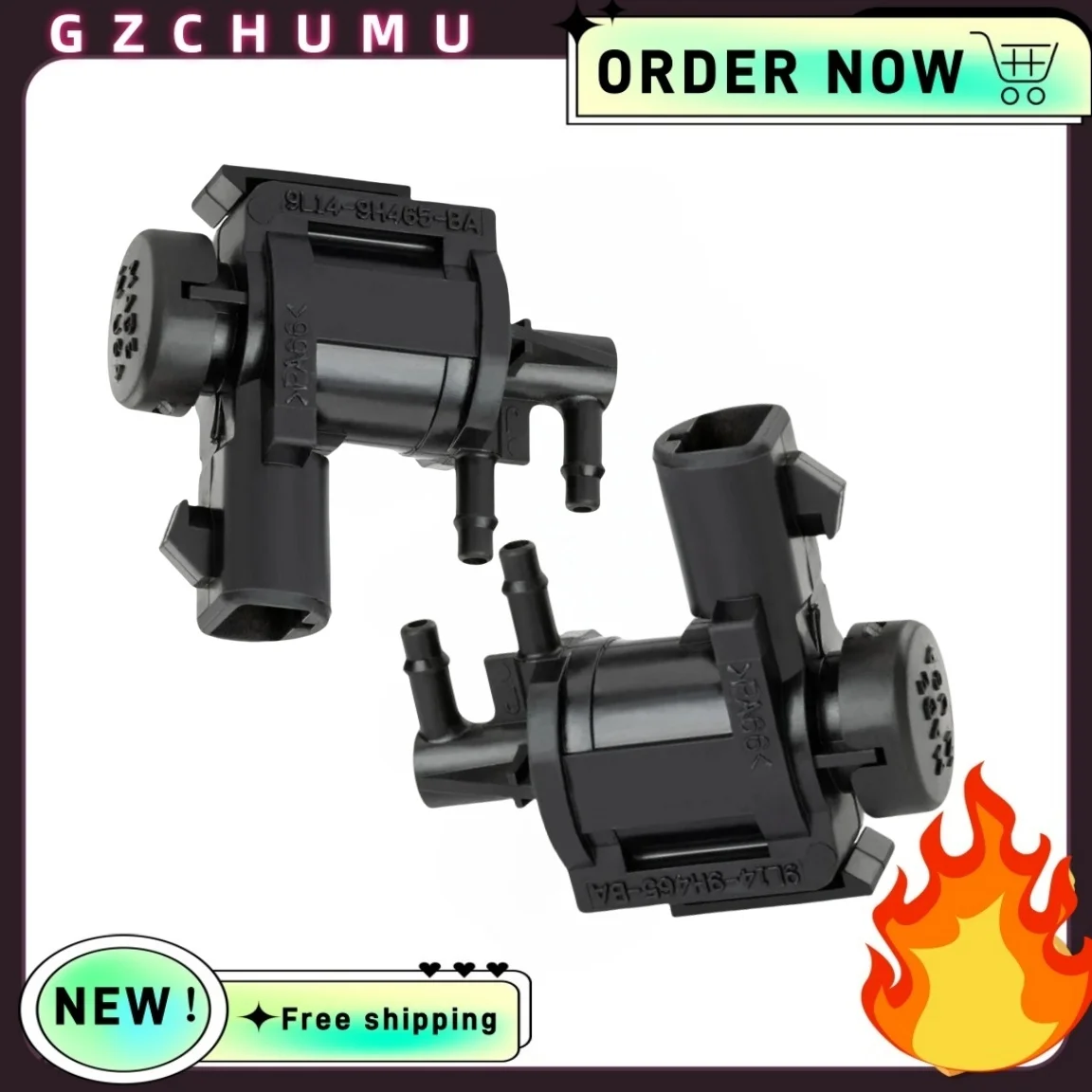 

2PCS 9L14-9H465-BA 6L34-9H465-BA Vacuum Solenoid Control Valve For Ford F150 F-150 1997-2004