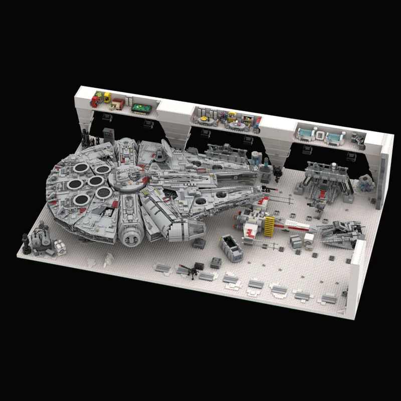 

NEW 14972PCS Famous star Movie MOC UCS Space Ship Hoth Hangar model DIY creative ideas ChildrenToy BirthdayGift Blocks MOC-75192