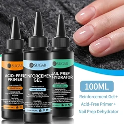 UR SUGAR 100ml Reinforcement Gel Nail Prep Dehydrator  Nail Art Soak Off UV LED Base Gel No Wipe Top Coat Varnish Manicure