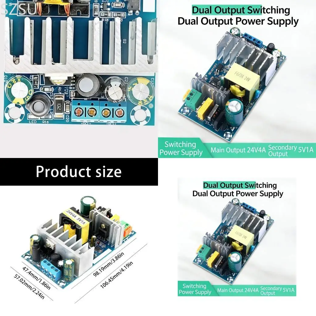SZSU 24V 4A/5V1A Double Switches ACDC Converters for Electronics Various Applications