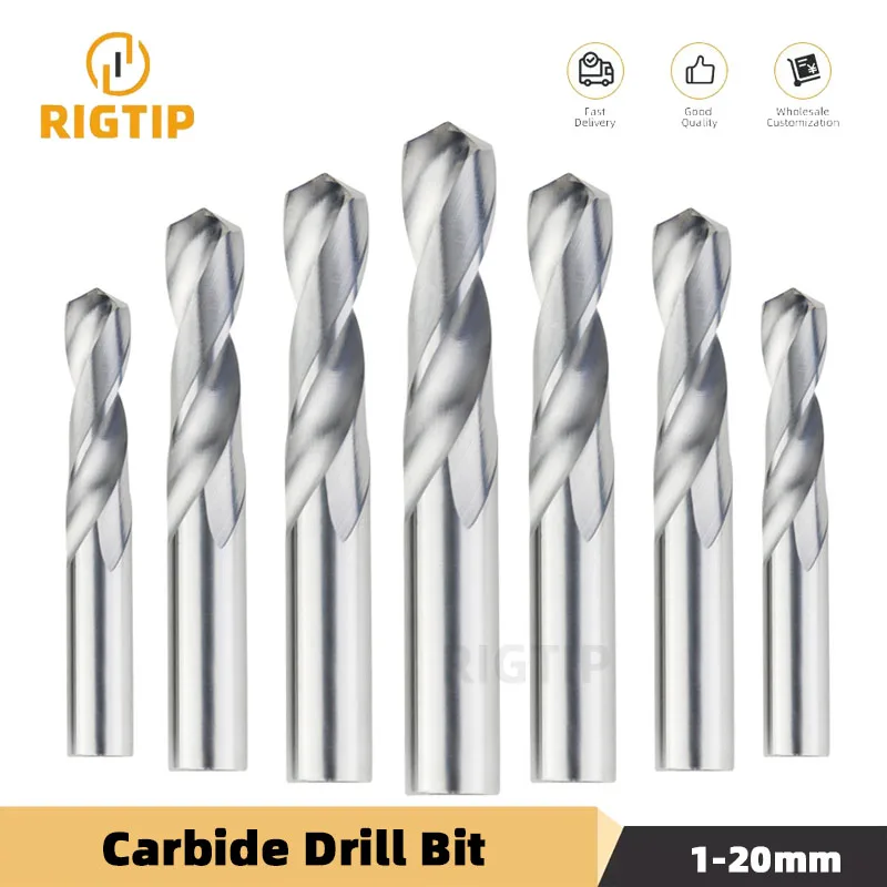 Brocas de carboneto de tungstênio sólido para brocas Gwist de carboneto CNC 1.0-20mm broca de metalurgia fresa de carboneto