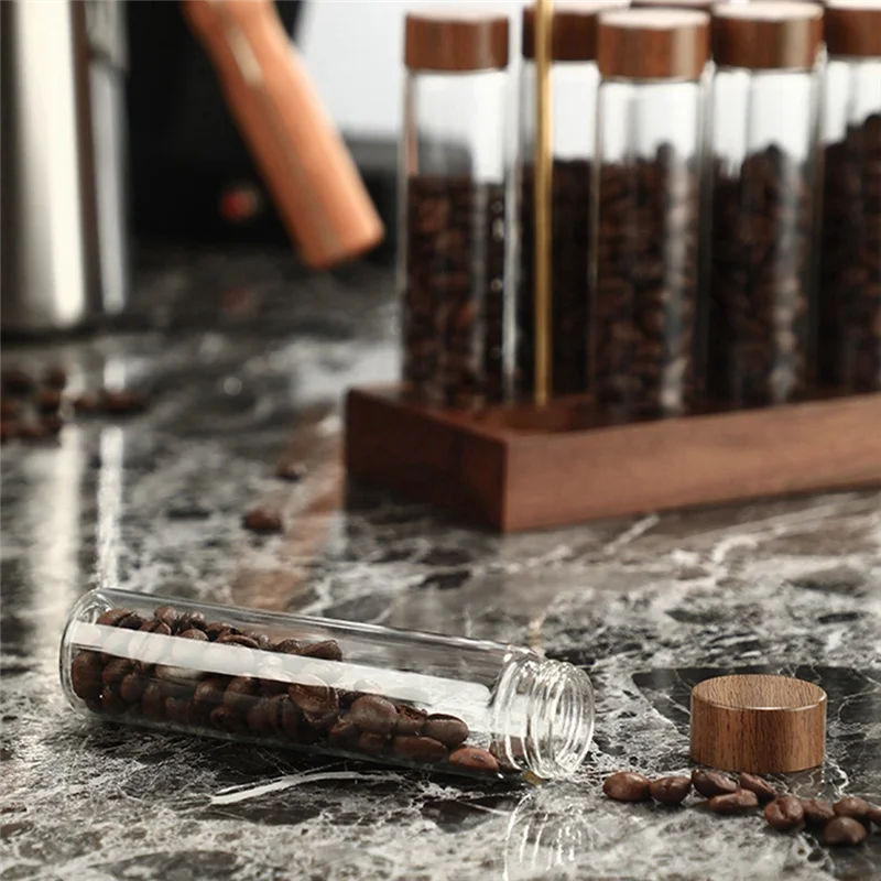 Стенд для стеклянных пробирок из АБС-пластика, инструменты для бариста, однотрубная бутылка для хранения кофейных зерен, герметичная банка для кофе в зернах