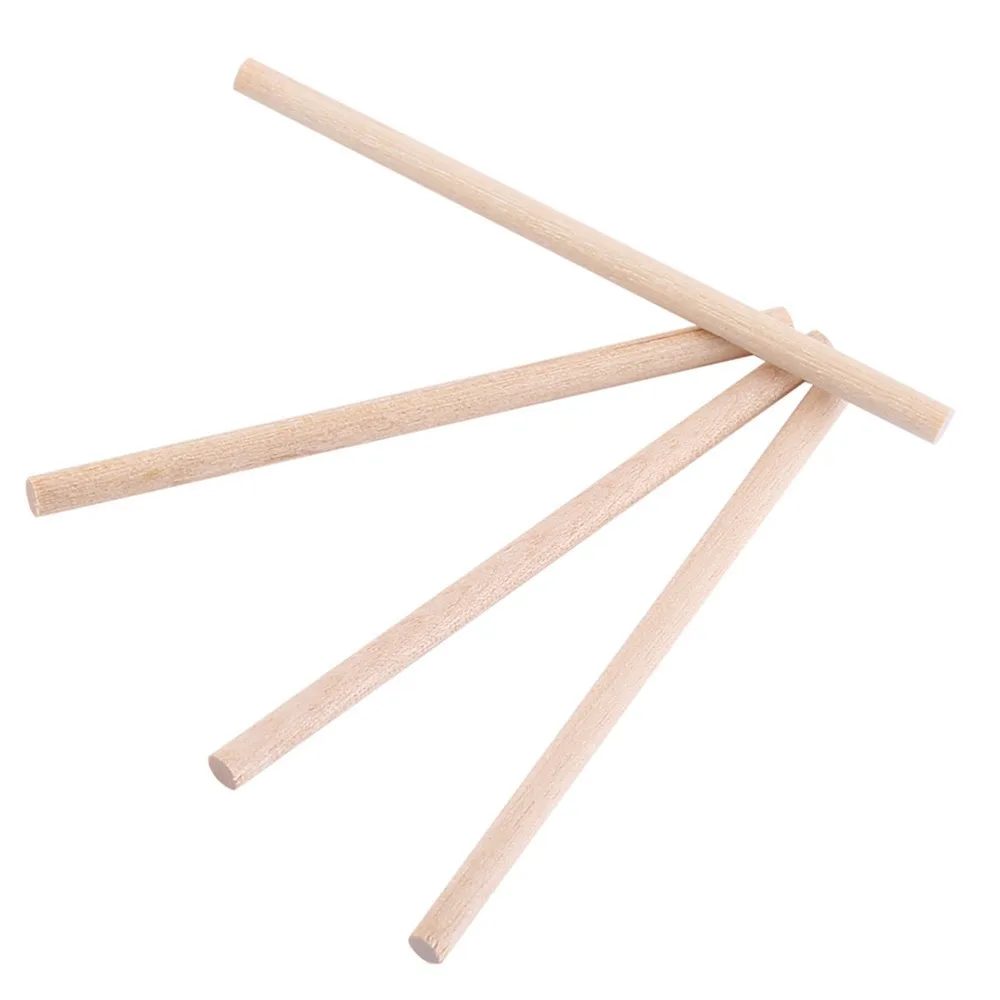 200pcs Unfinished Surface Wooden Dowel Rods Round Shape 1/8 x 3.94 Inch Round Wood Sticks Hardwood Dowel Pins DIY Projects