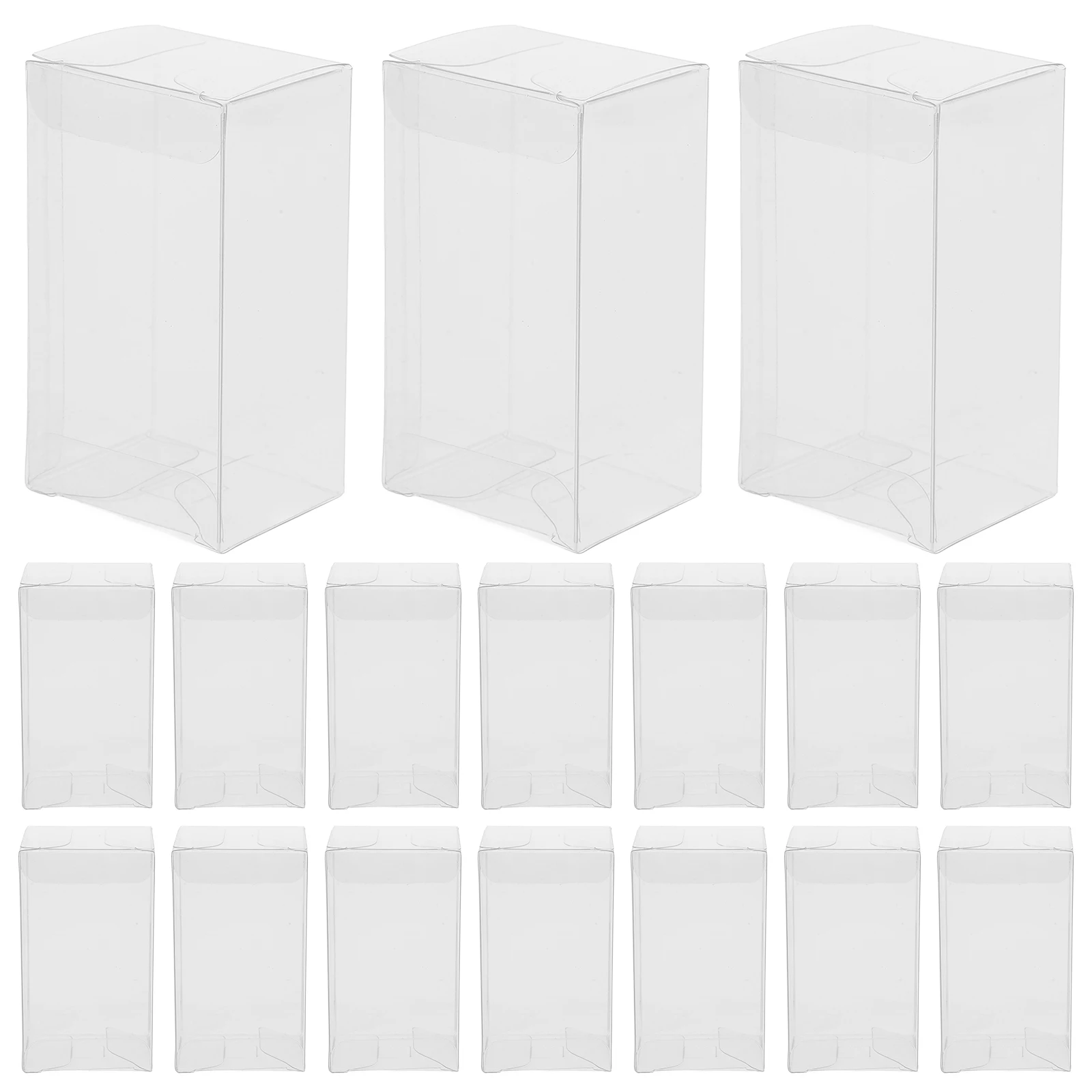 

30 Pcs Boxes 4 2x3 4x1 5 Gift Boxes For Party Transparent PVC Rectangle Packaging for Candy Party Wedding Gifts Bulk