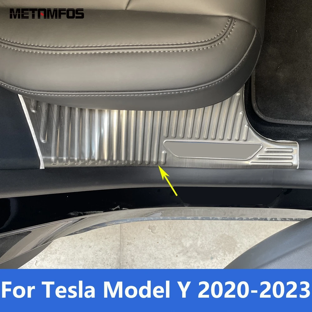 

For Tesla Model Y 2020 2021 2022 2023 Interior Threshold Door Sill Protector Scuff Guard Plate Sticker Accessories Car Styling