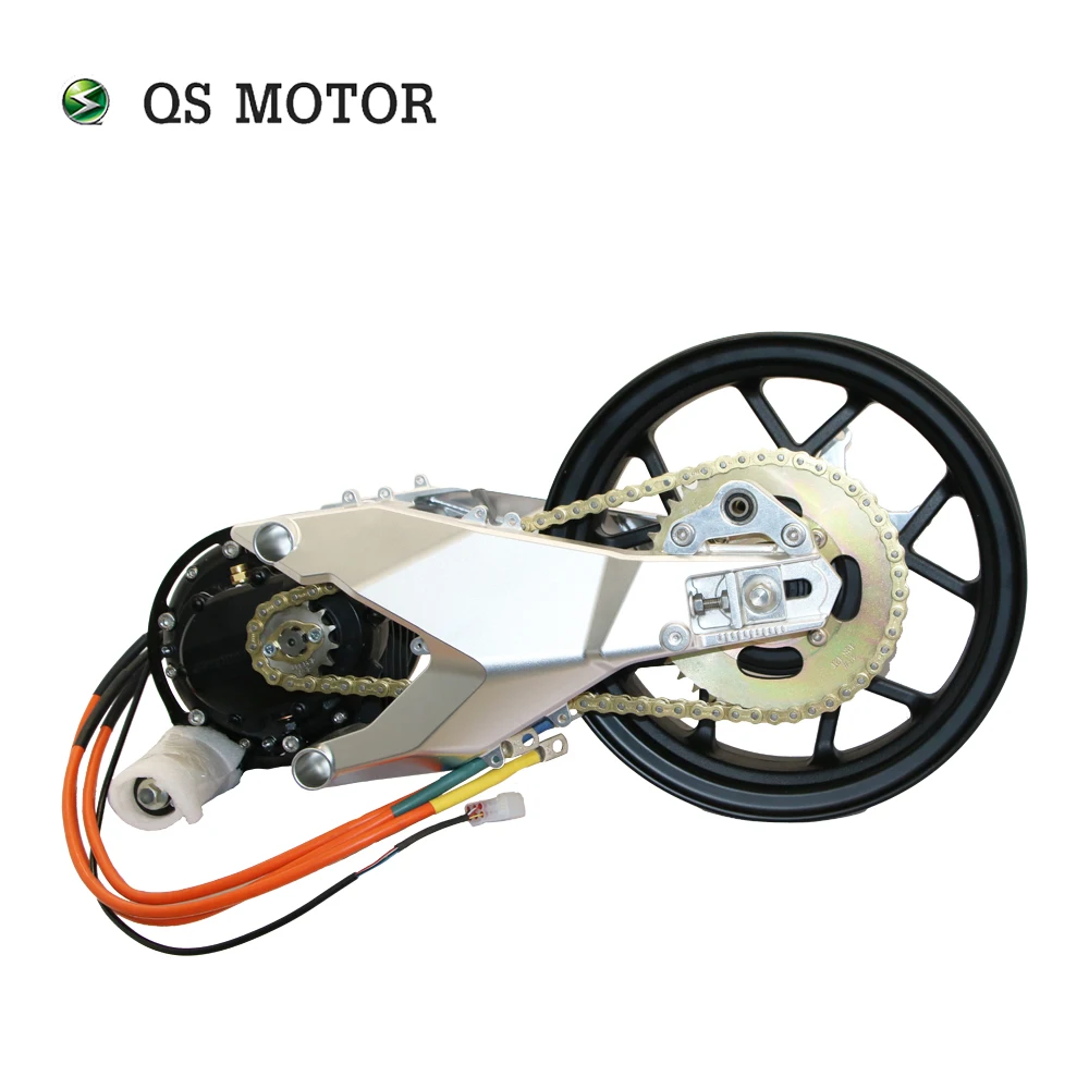 QS MOTOR QS138 12 inch 14 inch 3000W 72V 110kph Double Shock Absorber Mid Drive Motor Assembly for Electric Scooter Motorcycle