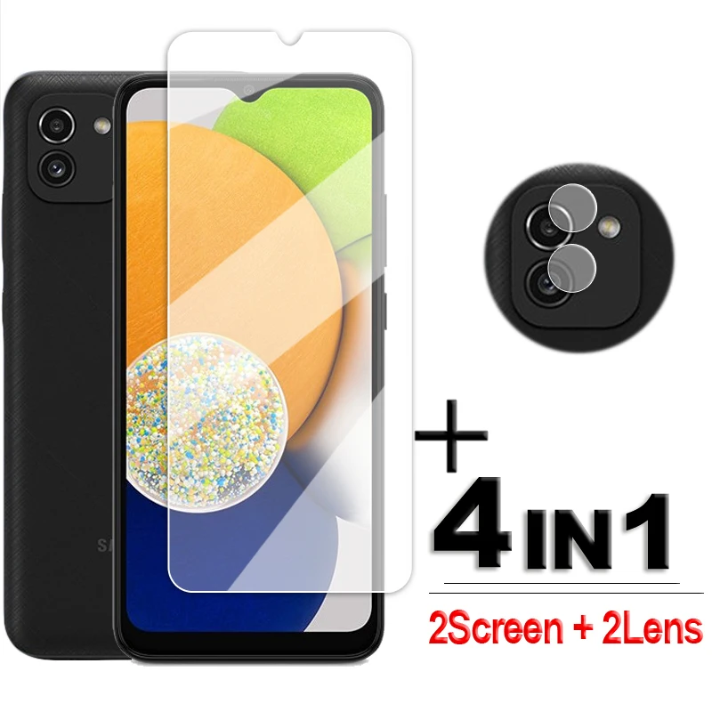 

Защитное стекло 2.5D для Samsung Galaxy A03, Защита экрана для Samsung A03, закаленное стекло 9H, мягкая пленка для объектива для Galaxy A03