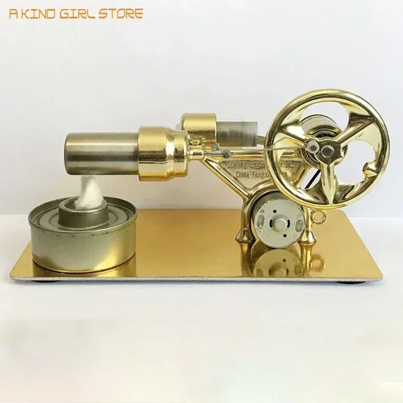 Hot Air All Metal Stirling Engine Motor Power Generator LED Air Stirling Engine