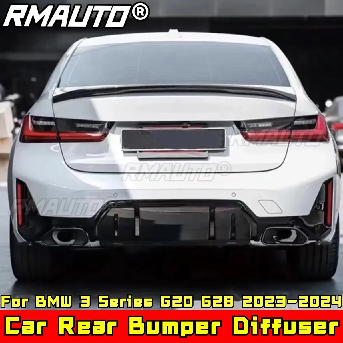

For 3 Series G20 G28 Body Kit Rear Bumper Lip Cover Rear Bumper Diffuser For BMW 3 Series G20 G28 2023-2024 Car Accessories
