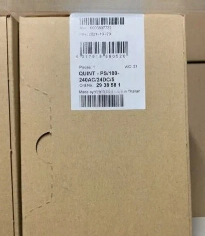

Brand New Original 2938581 QUINT-PS-100-240AC/24DC/5 QUINT POWER 24VDC/5A Switching Power Supply Fast Delivey