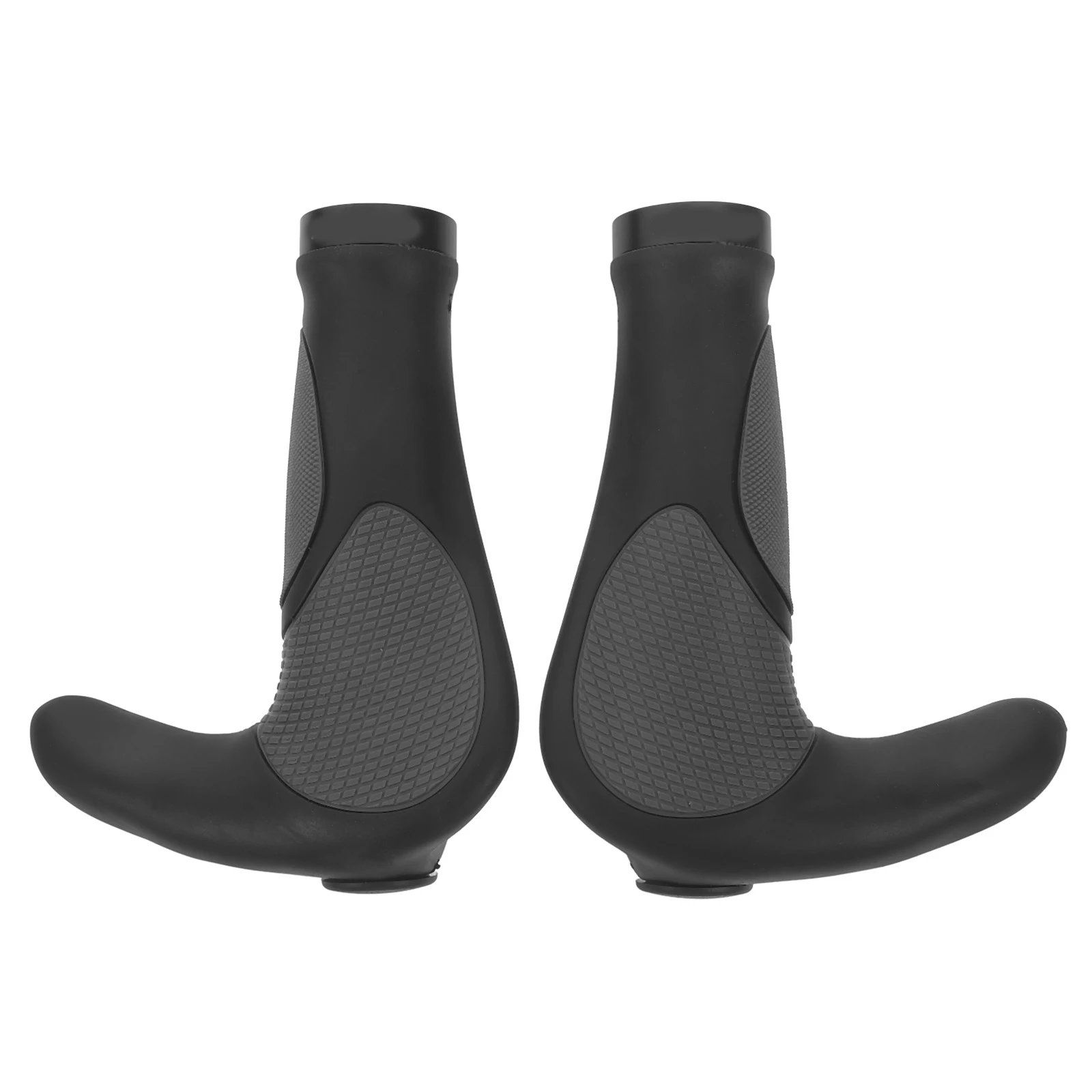

1 Set Universal Bike Handlebar Grips Ergonomic Tpr Non-Slip Comfortable Palm Design Aluminum Alloy Locking Ring Stable Durable