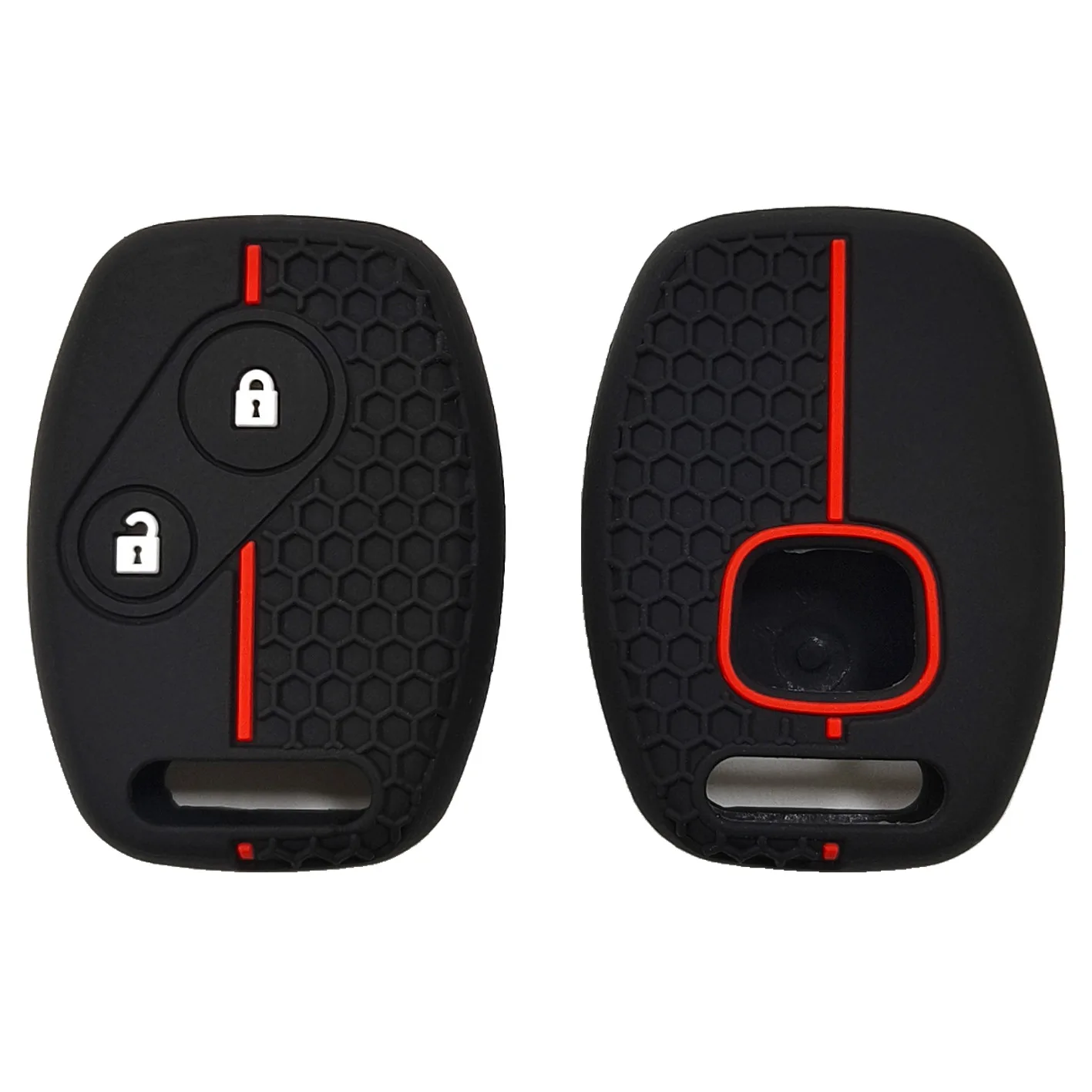 Adequado para antigo honda fengfan em linha reta 2 botões favo de mel padrão saco chave honda odyssey sidi silicone capa chave