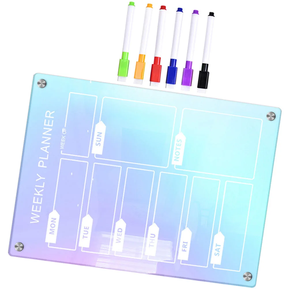 

1 Set Acrylic Dry Erase Reusable Erasable Memo Board For Desk Office Teacher Gift Magnetic Refrigerator Planner Board For Daily