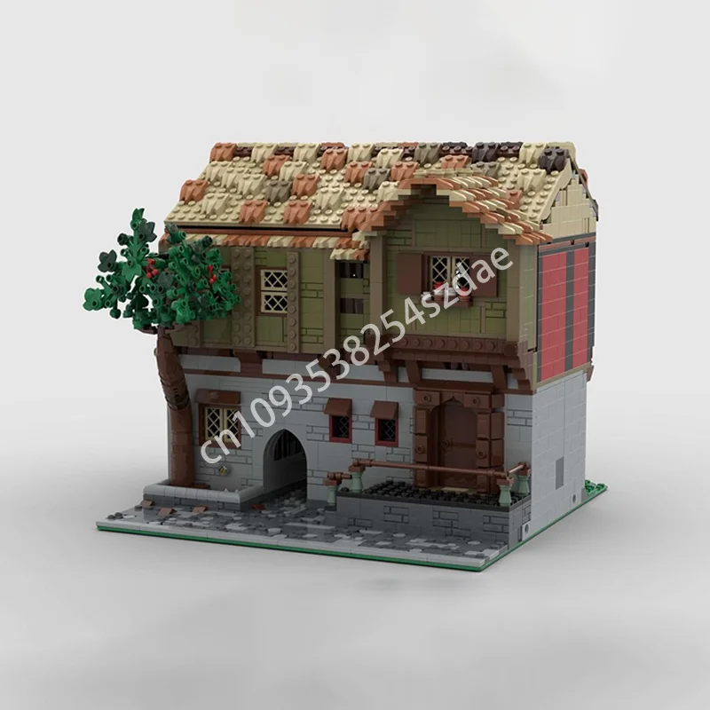 

1888pcs MOC Medieval Town Square Modular Buildings Building Blocks Creative STEAM Learning Kids Christmas toy Gift Children