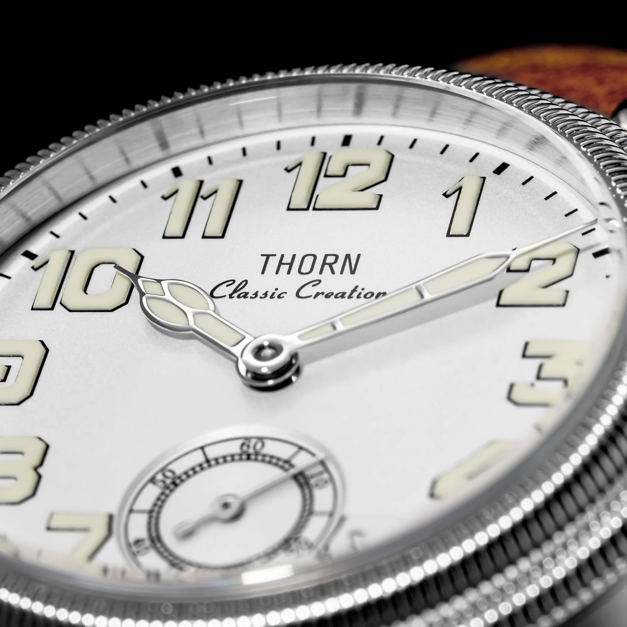 【T013】THORN Uhr 36 mm Durchmesser Vintage Fliegeruhr ST1700 Handaufzug Mechanische Uhrwerkuhr Schweizer Leuchtkraft – Detail 22