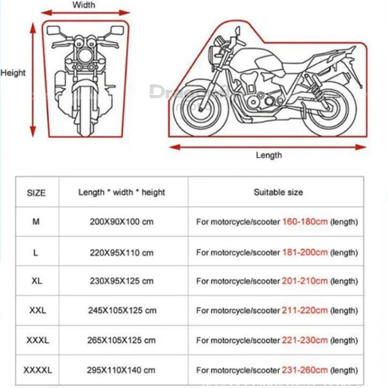 Dragonfly Motorcycle Waterproof Cover For Royal Enfield Bullet/Meteor/Classic 350 500 Interceptor 650 Continental GT 535 Himalay