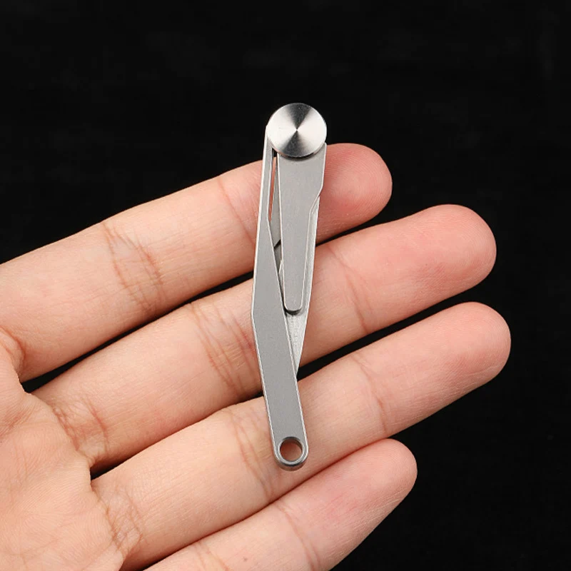 Titanium Alloy Pocket Knife Multitool Graver With 10pcs Replacement Blade Utility Knife Outdoor Camping Survival Keychain Cutter