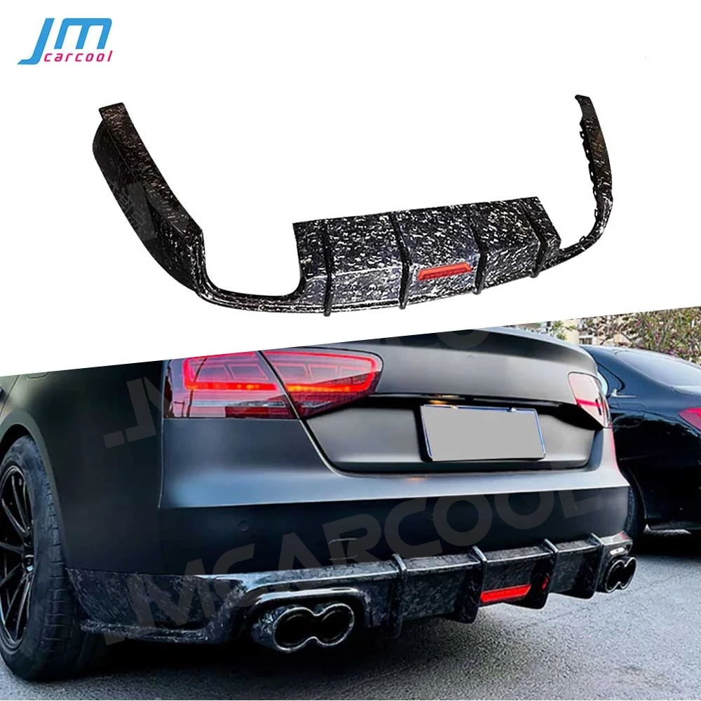 

For Audi A8 2010 - 2013 Rear Lip Diffuser Spoiler Aprons Carbon Fiber Car Bumper Extension Protector Guard FRP Car Accessories