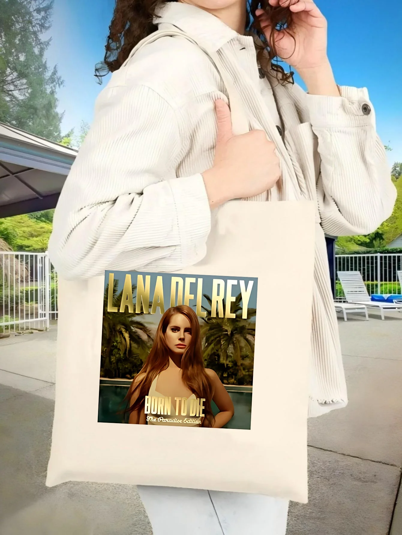 

Сумка-тоут Born to – The Paradise Edition 2026, новинка, унисекс, из холщовой ткани, вместительная, прочная, многоразовая, многофункциональная, на плечо