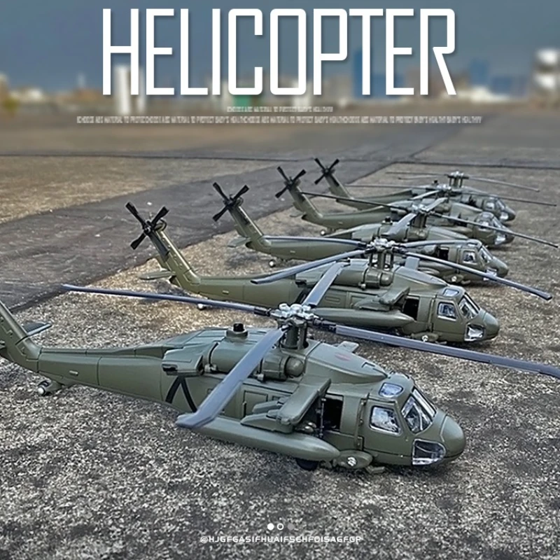 Black Hawk Armed Helicopter ﻿and Apache armed helicopter alloy model Display Ornaments Gifts Collection
