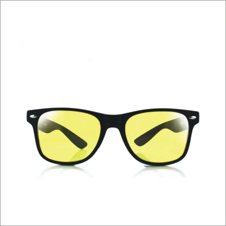 Lenti gialle quadrate unisex Occhiali per la visione notturna Occhiali da guida Uomo Donna Occhiali da guida antivento Occhiali da sole per uomo donna