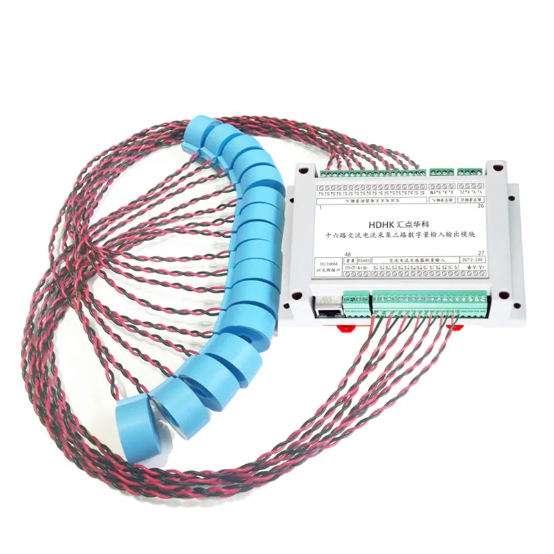 Multi-channel 16-channel AC current acquisition digital input and output module MODBUS-RTU Ethernet TCP/IP