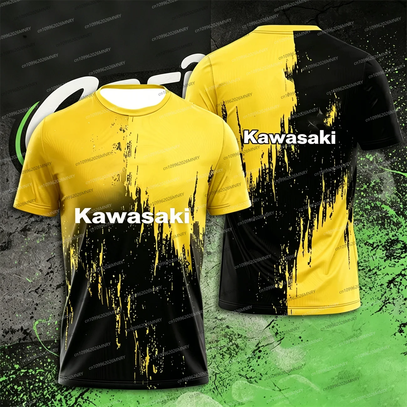 

Летняя мужская футболка большого размера, футболка Kawasaki Motocross, мужская быстросохнущая велосипедная футболка, женская футболка с короткими рукавами, мужская одежда