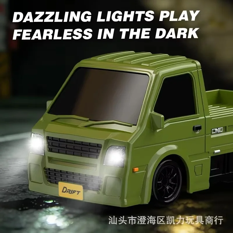 

1:64 Scale Remote Control Drift Truck Mini Handheld Exquisite Desktop Racing Toy Truck For Kids Children Indoor Play Games