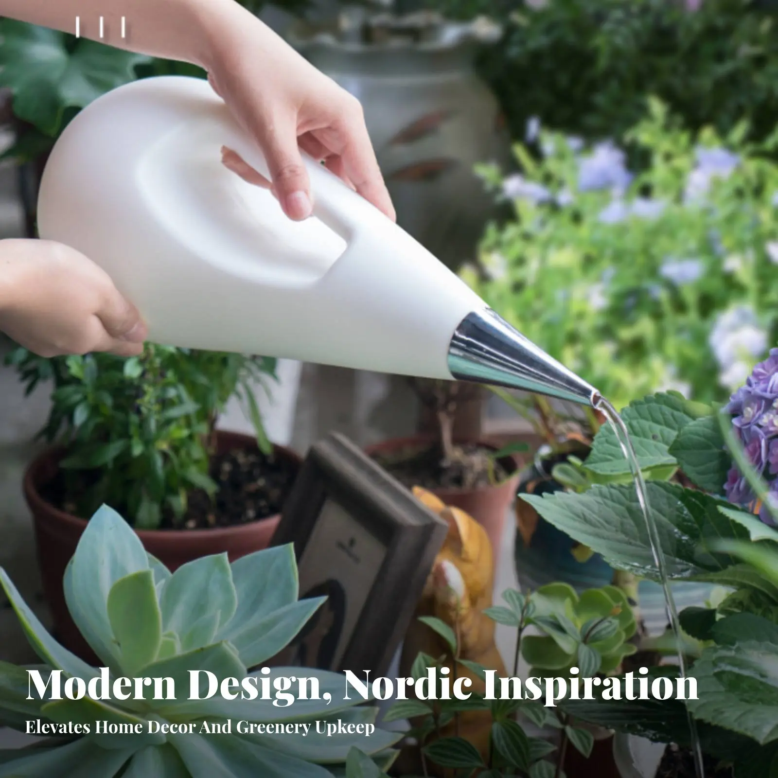 Teardrop Watering Can Large Capacity Long Spout Watering Can Gardening Supply Easy to Fill Er Trip Nomic Handle for Gardeners view 3