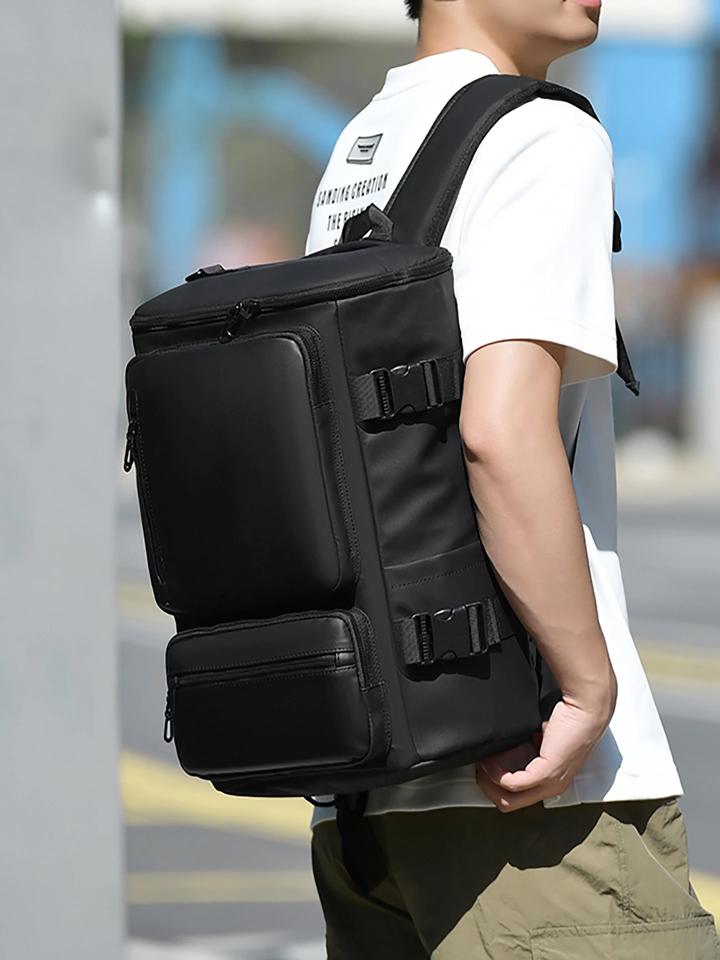 men's-short-trip-business-travel-backpack-multi-functional-black-laptop-bag-handheld-diagonal-bag-medium-hardness-waterproof