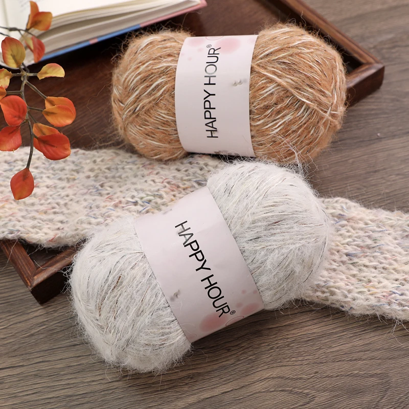 Gemischte Farben, langhaariges Mohair, modisches Strickgarn, ausgefallenes Garn, geeignet zum Stricken von Pullovern, Mänteln, Accessoires, Teppichen und anderen handgefertigten Kunsthandwerks
