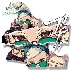 EARLFAMILY Gothic Punk Seiko Ayase Fanart Car Sticker Hot Anime Turbo Granny Cat Decal JDM Cartoon Graffiti Helmet Peek Stickers