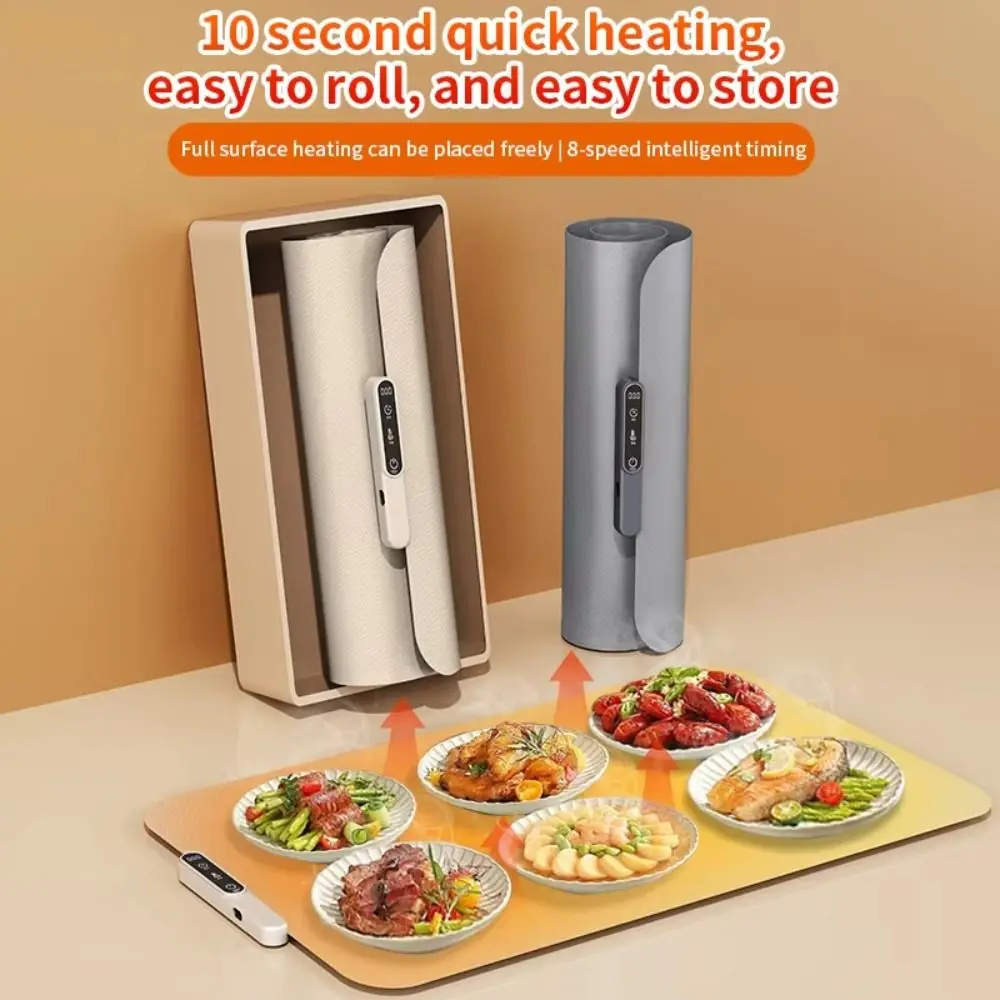 

Складная грелка для еды, силиконовая подушка с быстрым наполнением поверхности, изоляционная подушка для тележки для еды, портативная безопасная грелка для еды для дома