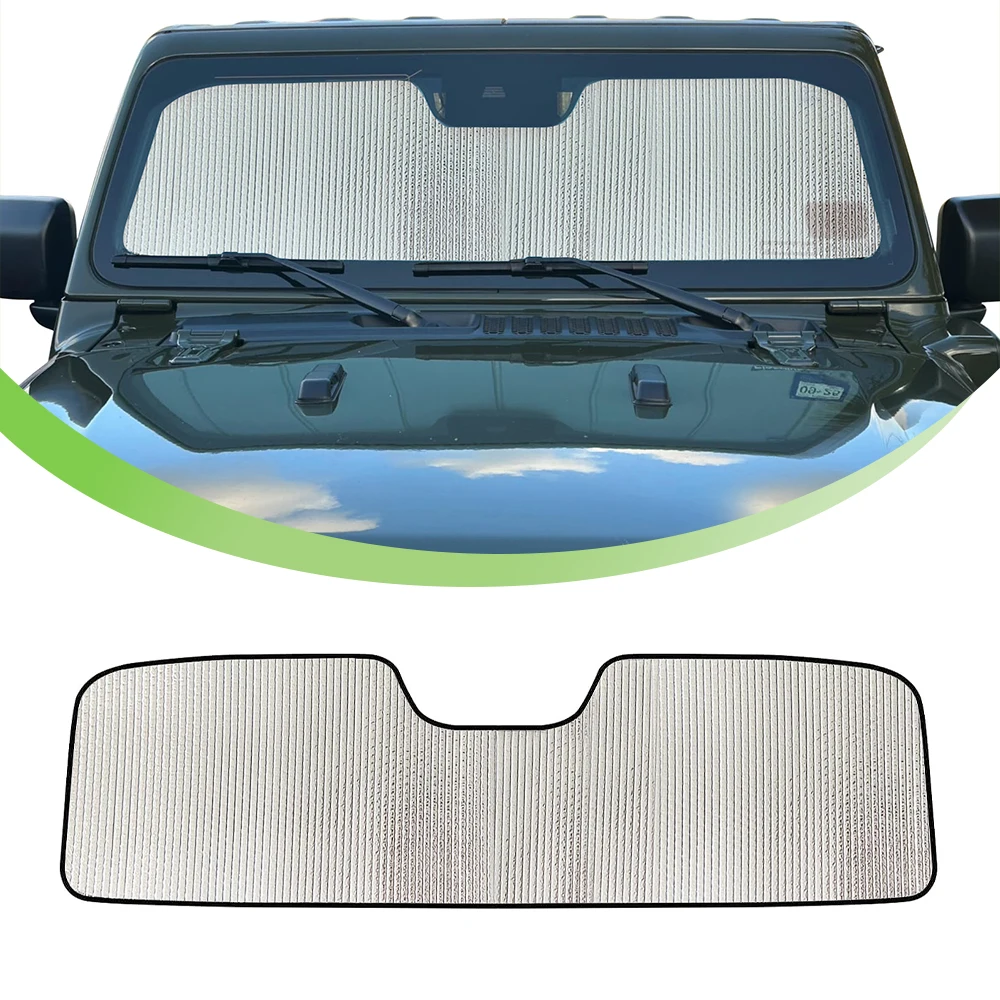 Car Front Windshield Heat Insulation Cotton Cover Engine Hood Pad for Jeep Wrangler JL JT Gladiator 2024 Interior Accessories